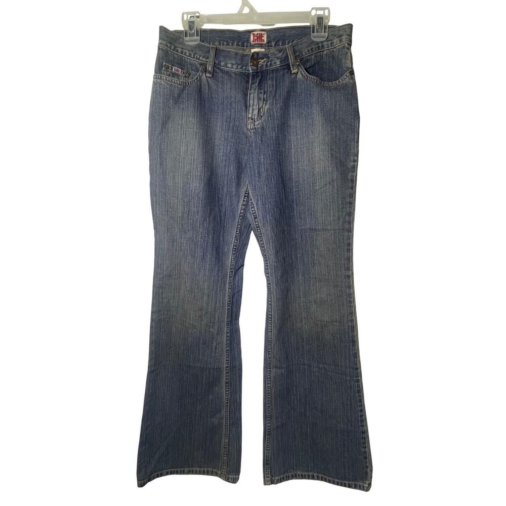 Vintage Tilt Y2K Jeans Mid Wash Bootcut Flare Denim Retro Blue